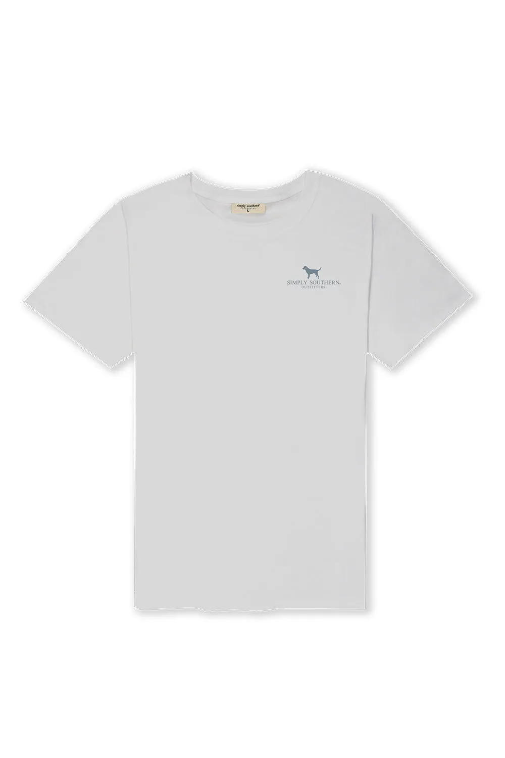 Simply Southern Dog Boat T-Shirt for Men in Light Grey | MN-SS-STAND-WHITEWATER-S