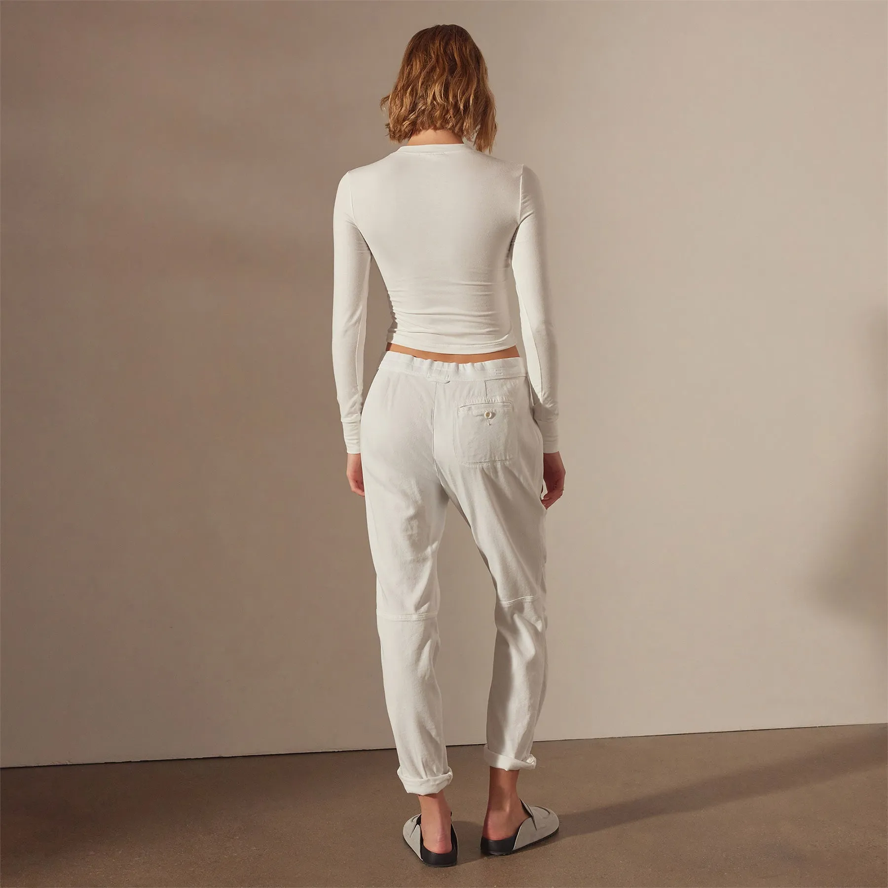 Soft Drape Pant - White