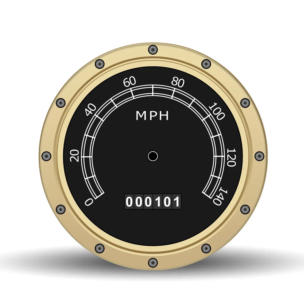 Speedometer 140 <br>Glass Table Spinner 17.75"