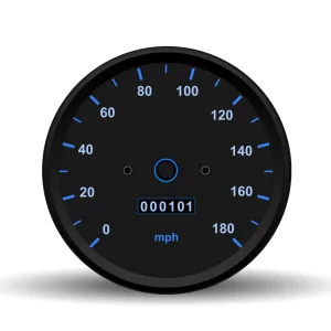 Speedometer 180 <br>Glass Table Spinner 17.75"