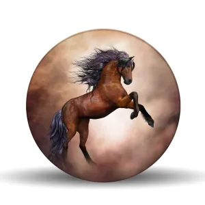 Stallion <br>Glass Table Spinner 17.75"