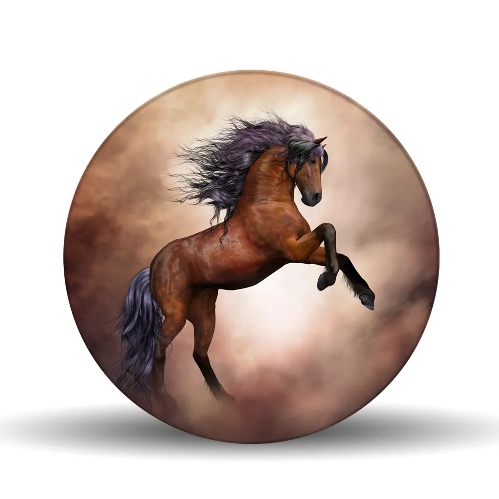 Stallion <br>Glass Table Spinner 17.75"