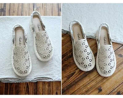 summer mesh fisherman shoes casual original handmade literary sandals retro flat super soft bottom women's shoes