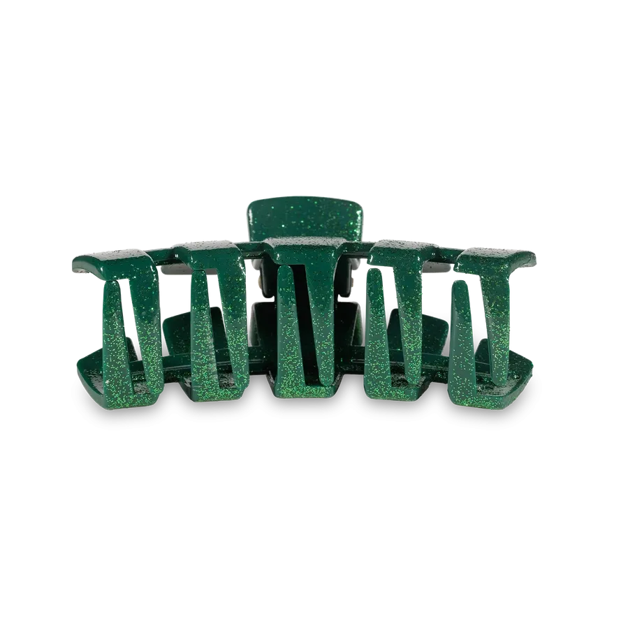 Teleties Green Glitter Medium Hair Green