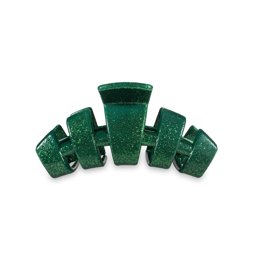 Teleties Green Glitter Medium Hair Green