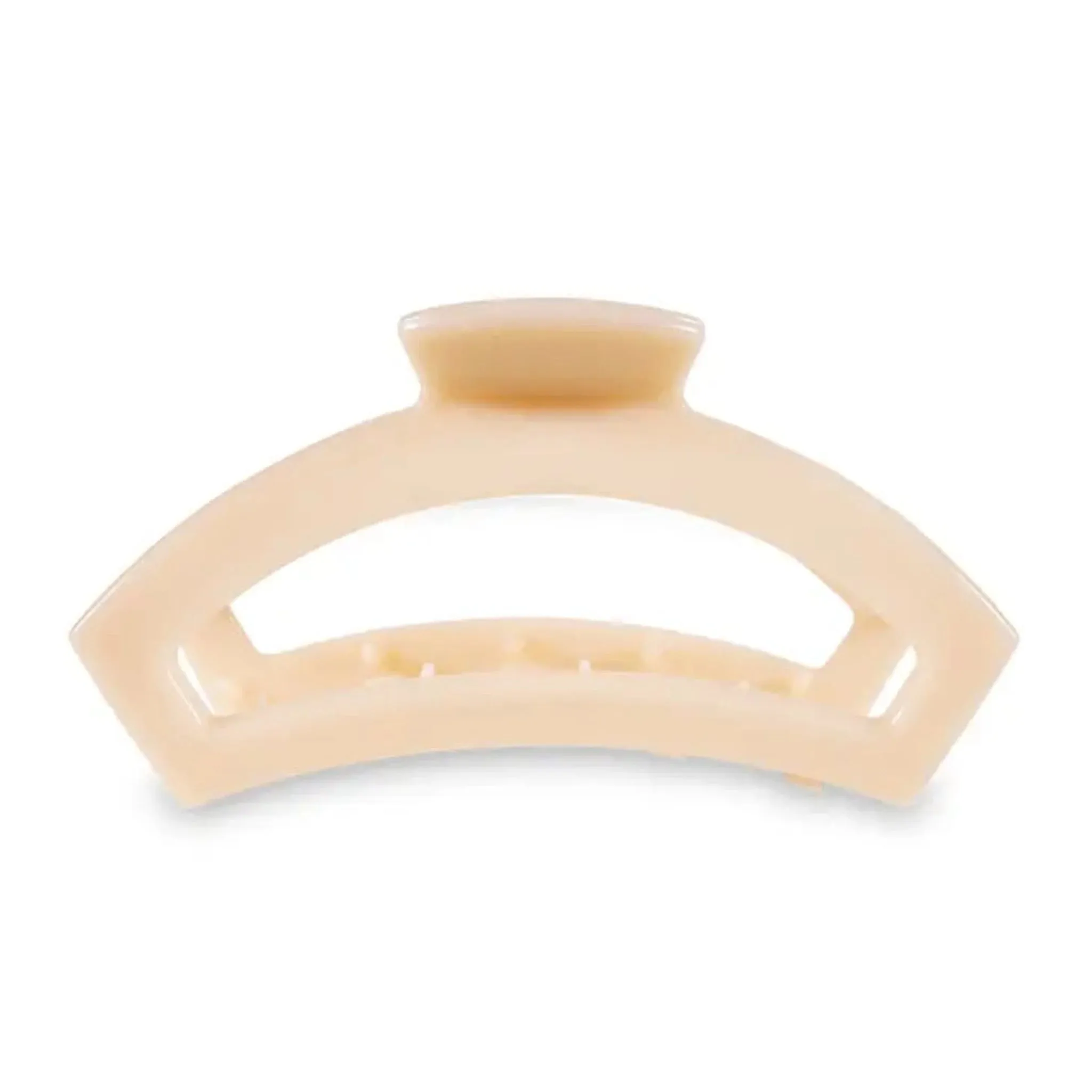 Teleties Large Open Hair Clip, Almond Beige