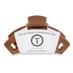 Teleties Large Open Hair Clip, Caramel