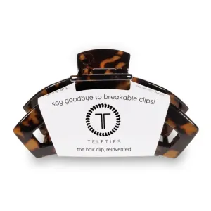Teleties Large Open Hair Clip, Tortoise
