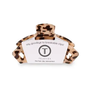 Teleties Medium Open Hair Clip, Blonde Tortoise