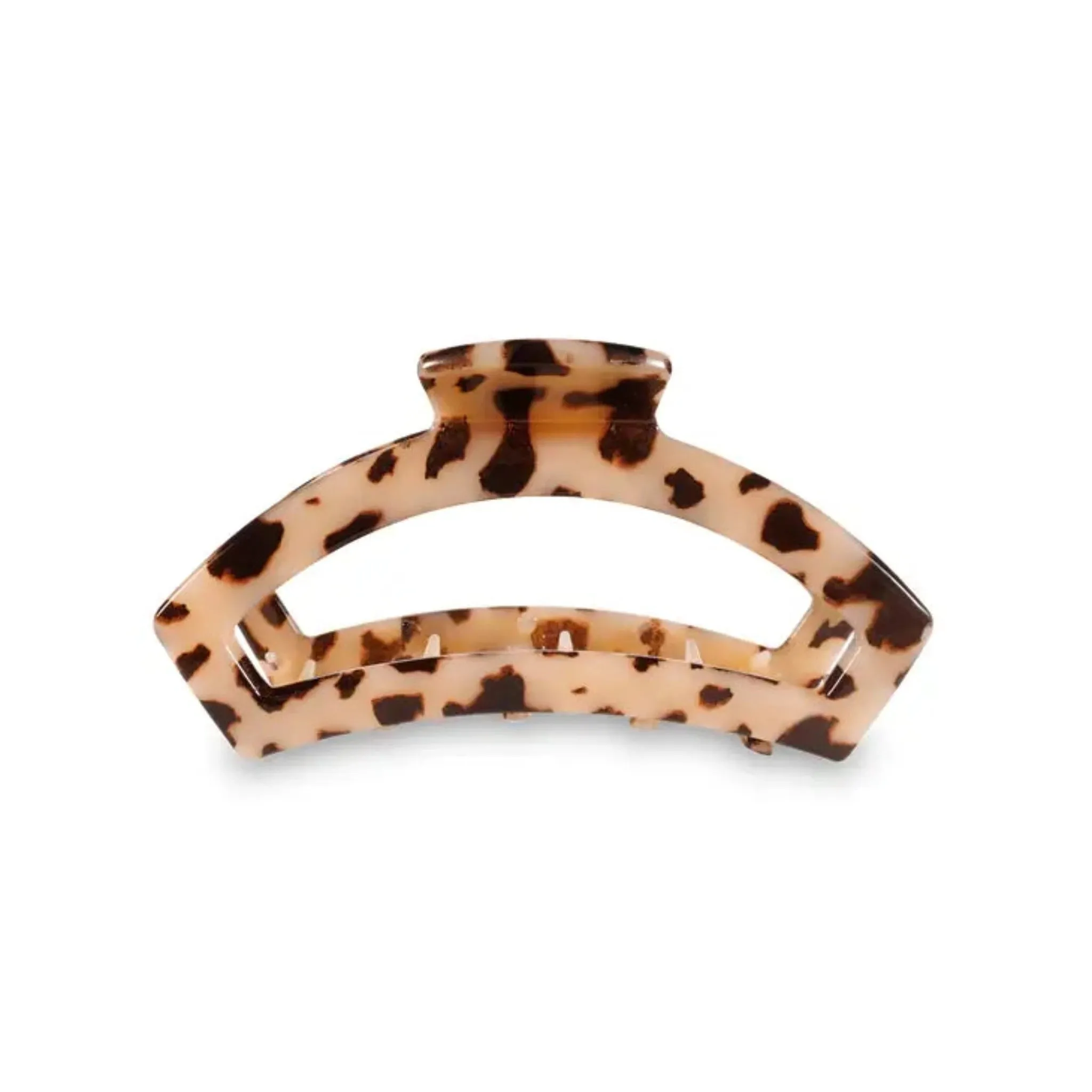 Teleties Medium Open Hair Clip, Blonde Tortoise