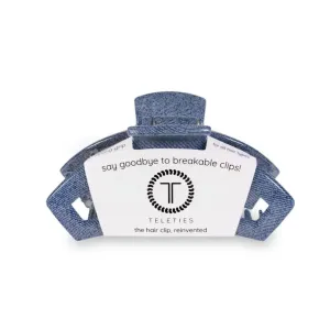 Teleties Medium Open Hair Clip, Denim