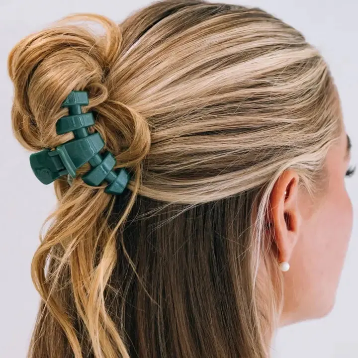 Teleties Small Hair Clip Green