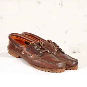 Timberland Leather Deck Boat Shoes - Brown - 8.5