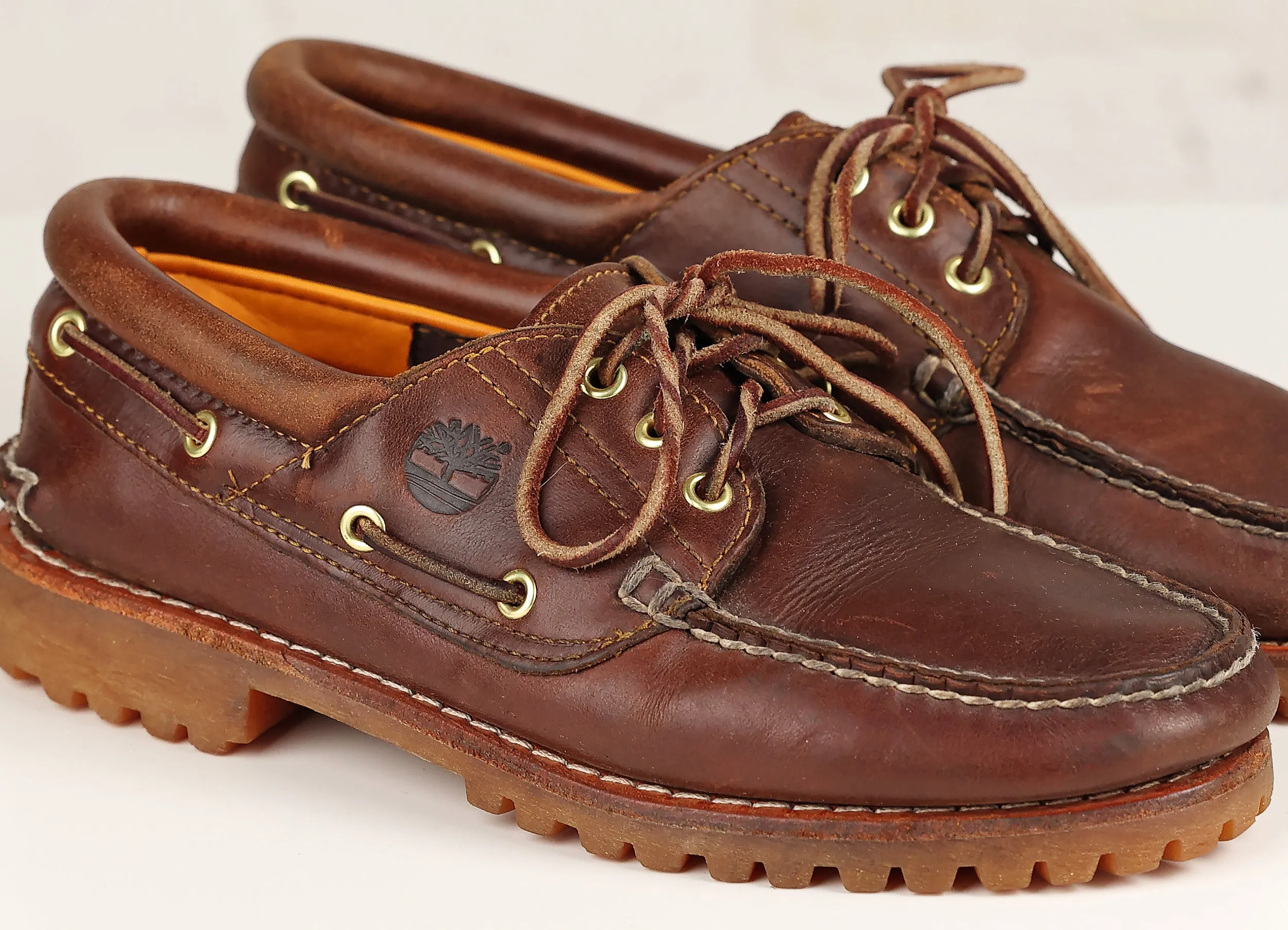 Timberland Leather Deck Boat Shoes - Brown - UK 7