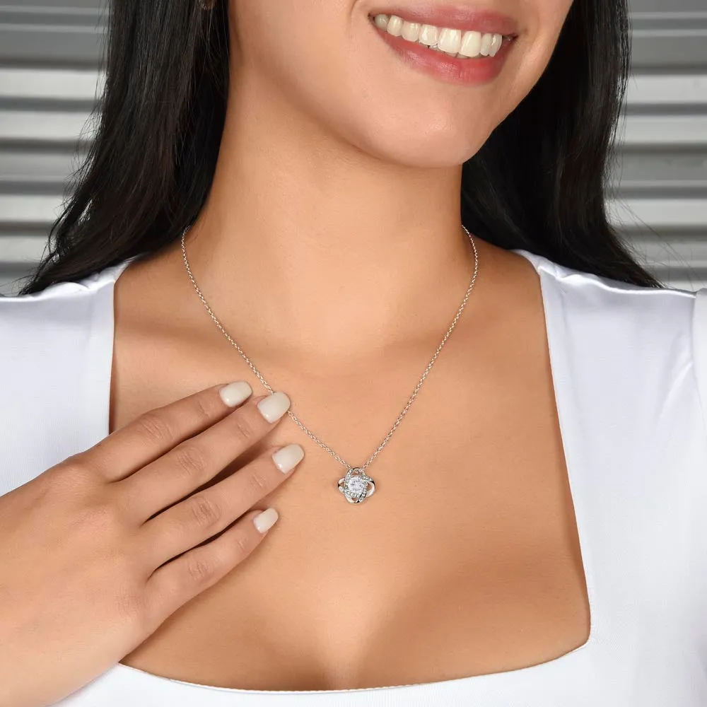 To My All-Star Wife - Love Knot Necklace - You Are My Star!