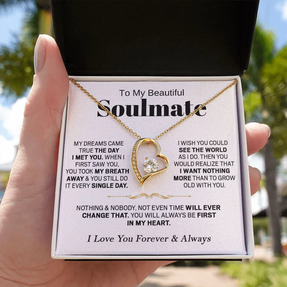 To My Beautiful Soulmate - Forever Love Necklace