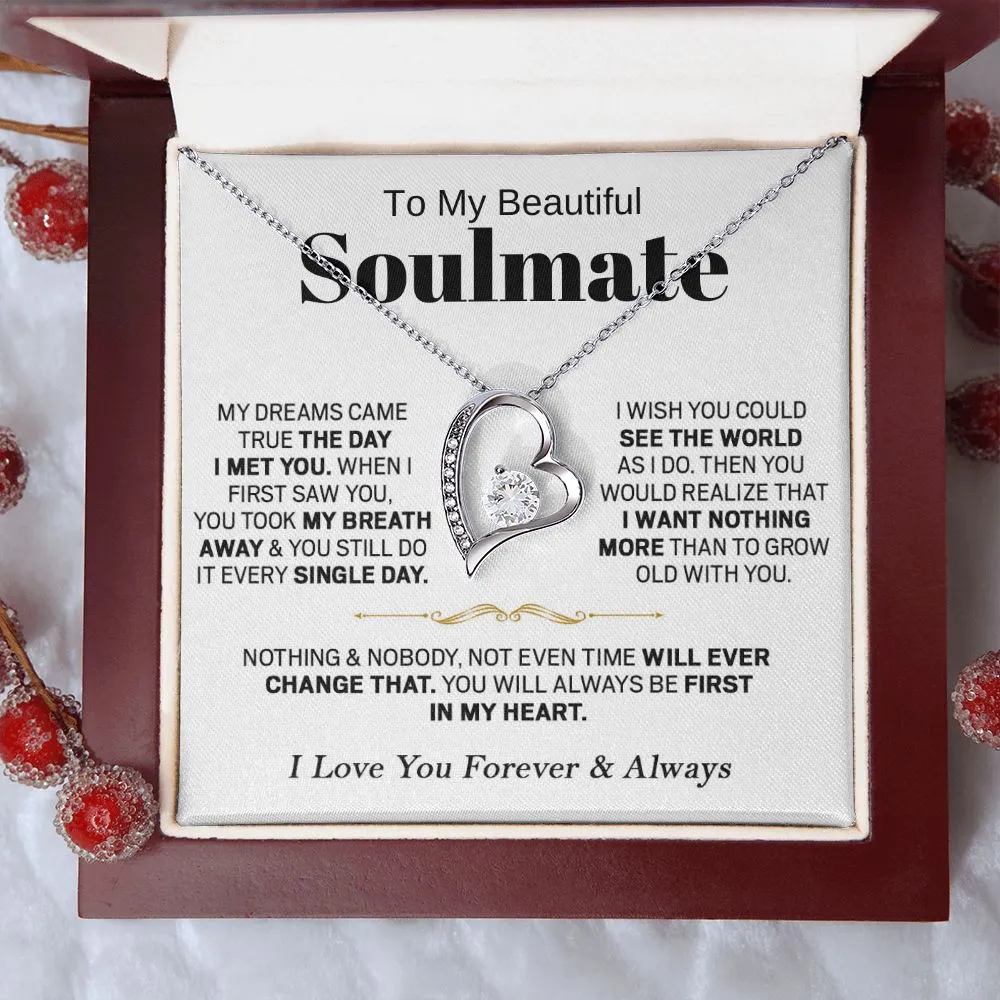 To My Beautiful Soulmate - Forever Love Necklace