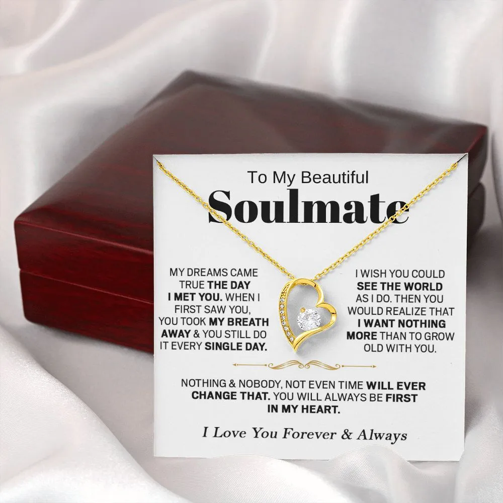To My Beautiful Soulmate - Forever Love Necklace