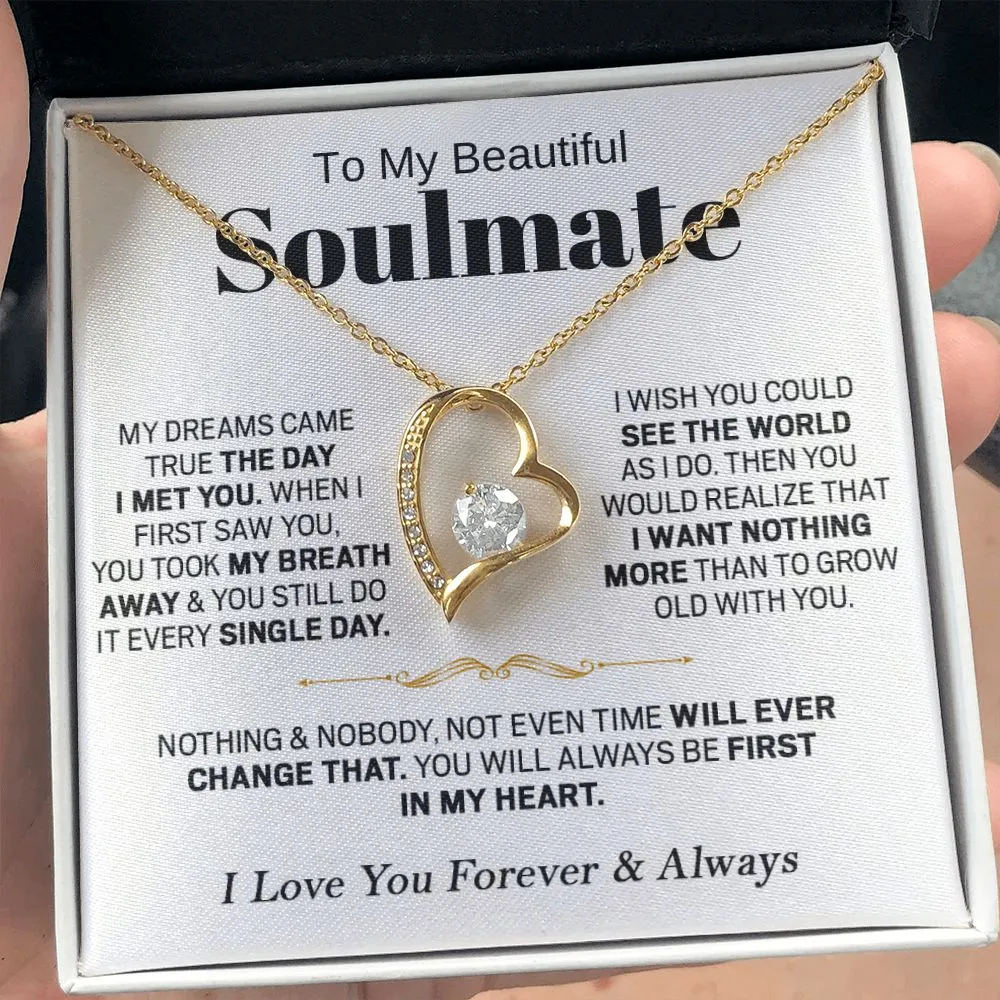 To My Beautiful Soulmate - Forever Love Necklace