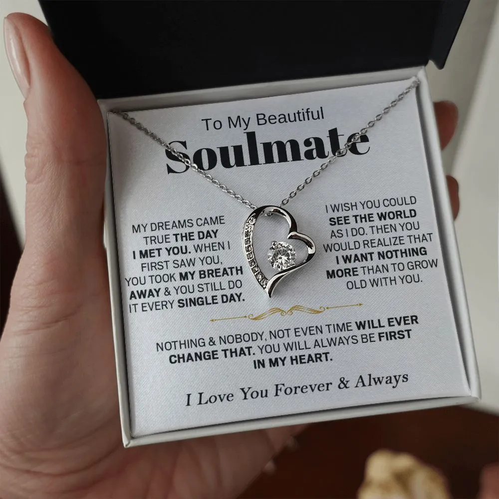 To My Beautiful Soulmate - Forever Love Necklace