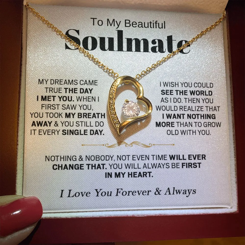 To My Beautiful Soulmate - Forever Love Necklace