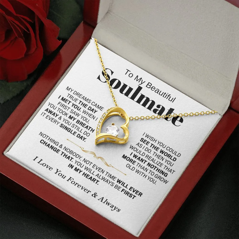 To My Beautiful Soulmate - Forever Love Necklace
