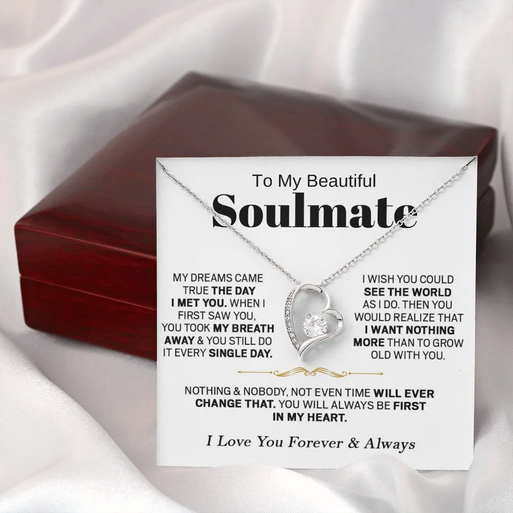 To My Beautiful Soulmate - Forever Love Necklace