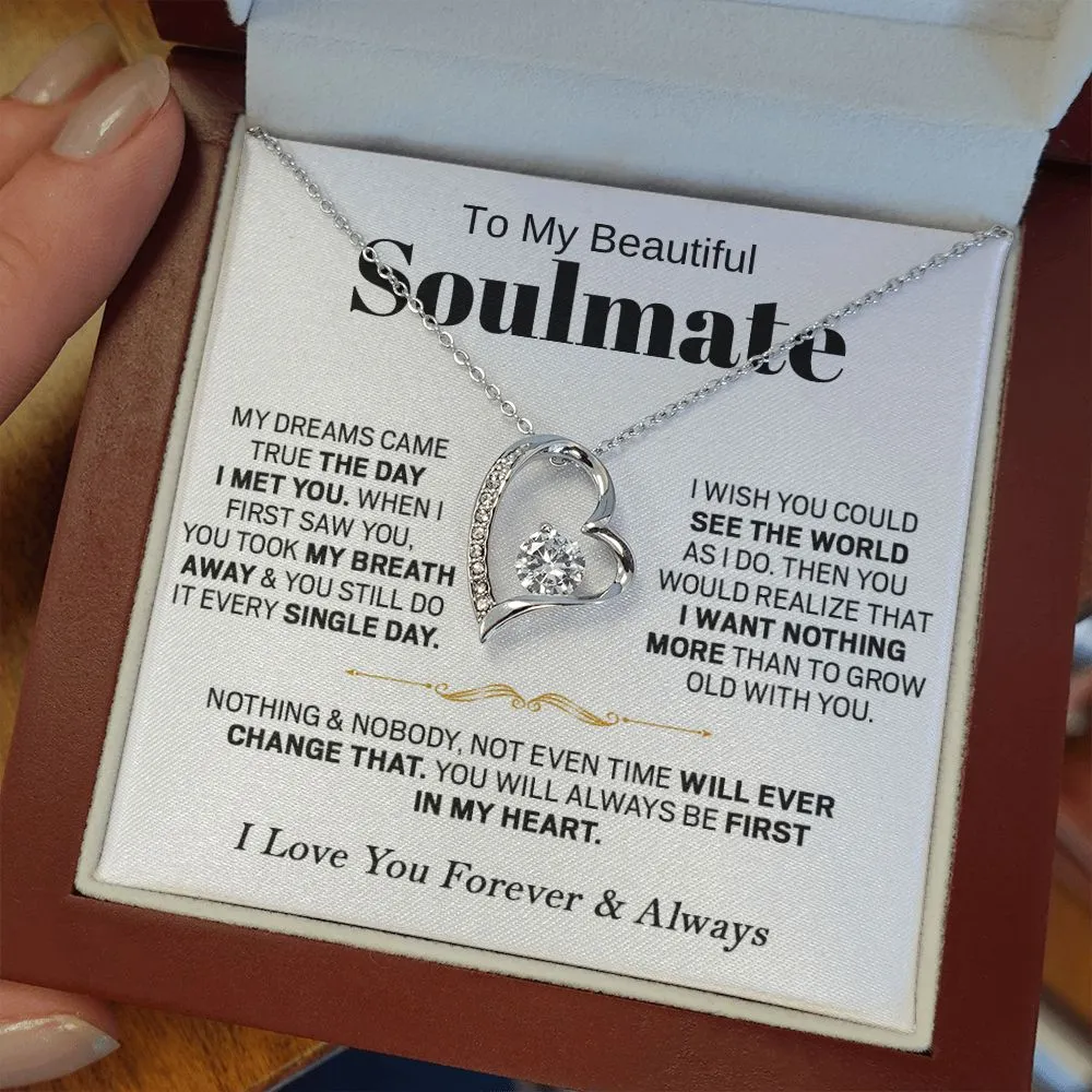 To My Beautiful Soulmate - Forever Love Necklace
