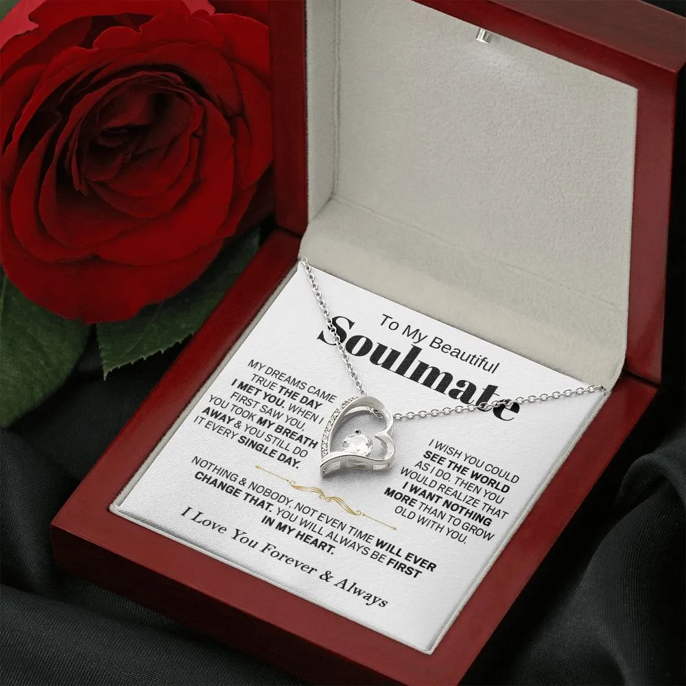 To My Beautiful Soulmate - Forever Love Necklace