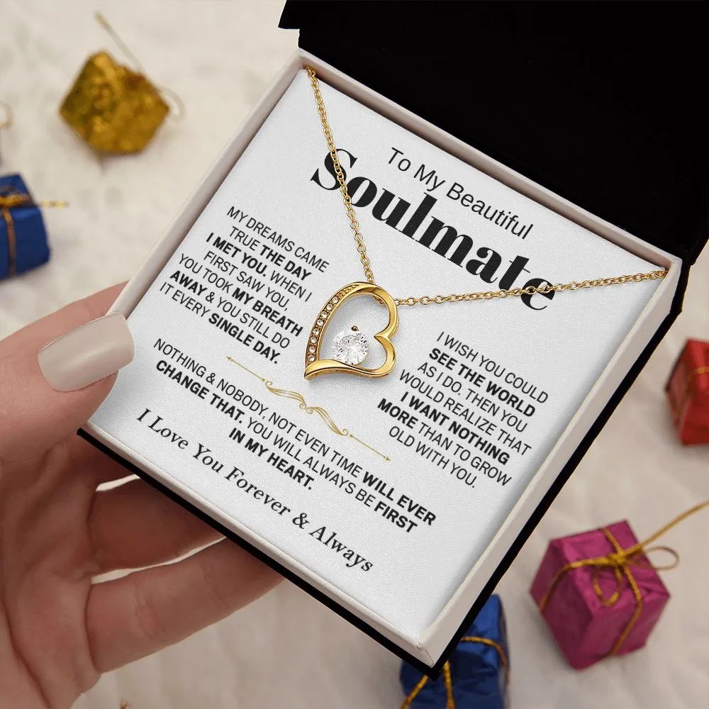 To My Beautiful Soulmate - Forever Love Necklace