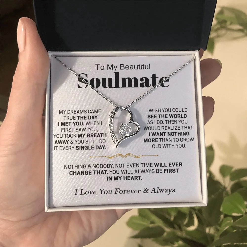 To My Beautiful Soulmate - Forever Love Necklace