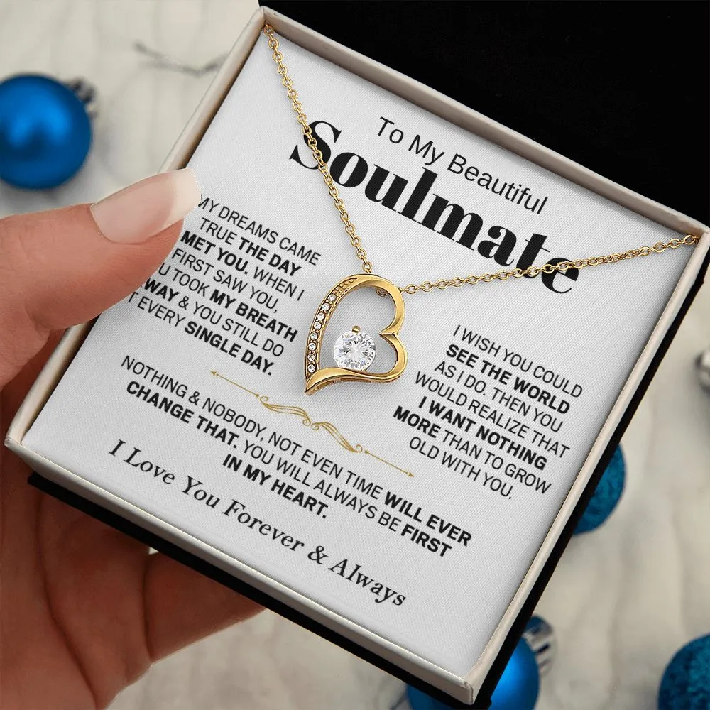 To My Beautiful Soulmate - Forever Love Necklace