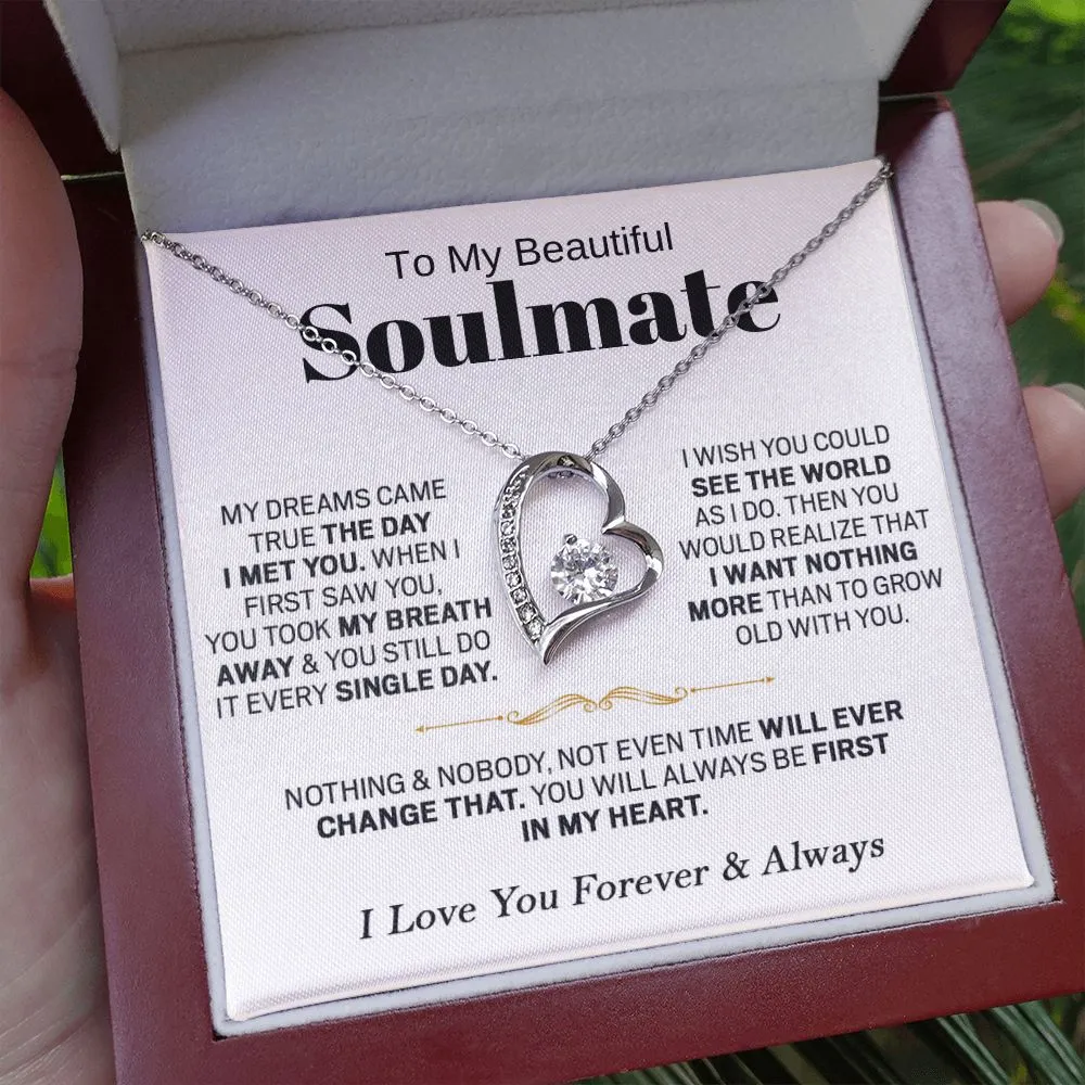 To My Beautiful Soulmate - Forever Love Necklace