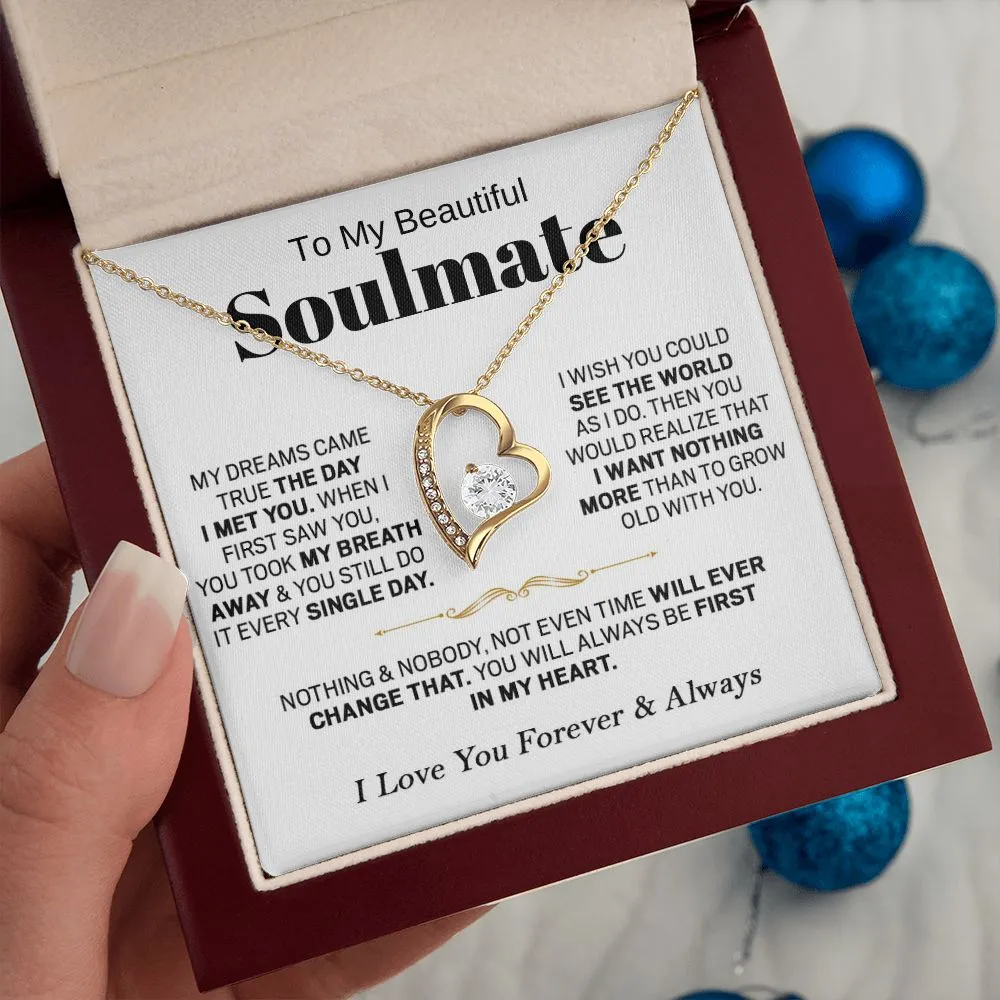 To My Beautiful Soulmate - Forever Love Necklace