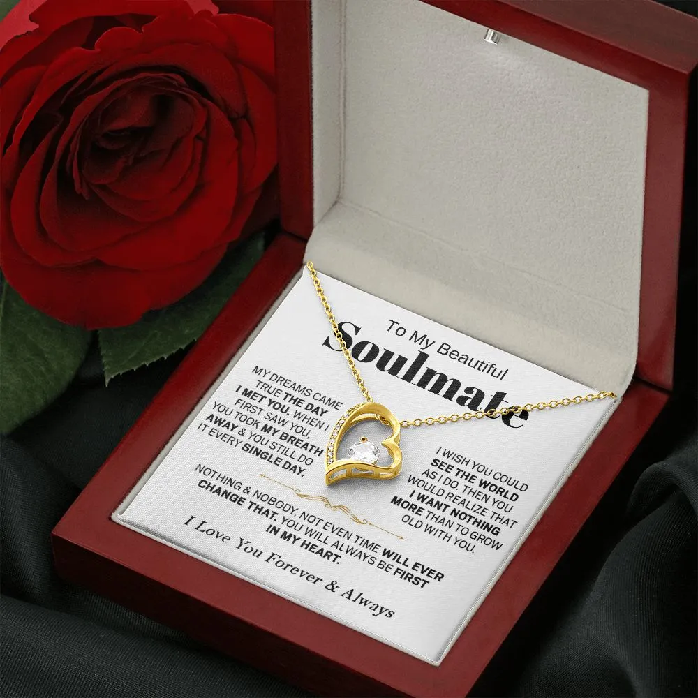 To My Beautiful Soulmate - Forever Love Necklace