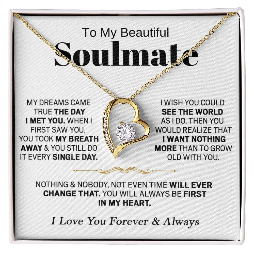To My Beautiful Soulmate - Forever Love Necklace