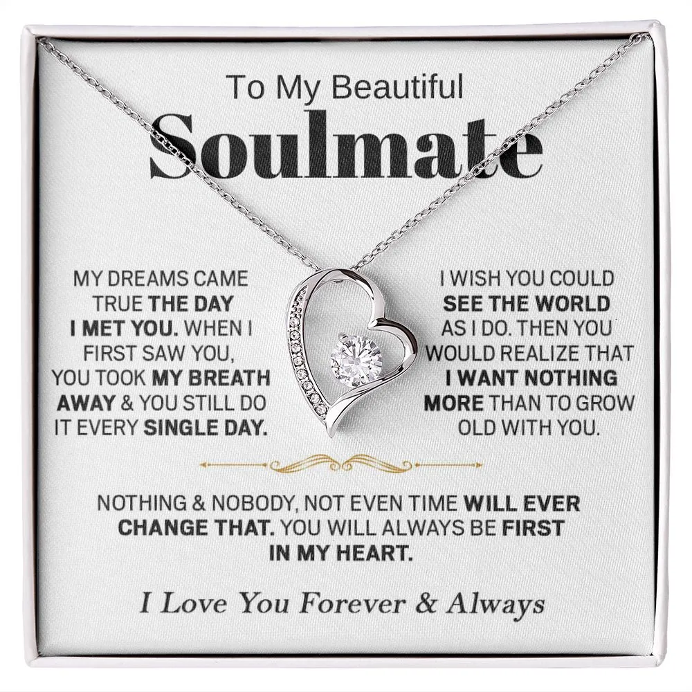 To My Beautiful Soulmate - Forever Love Necklace
