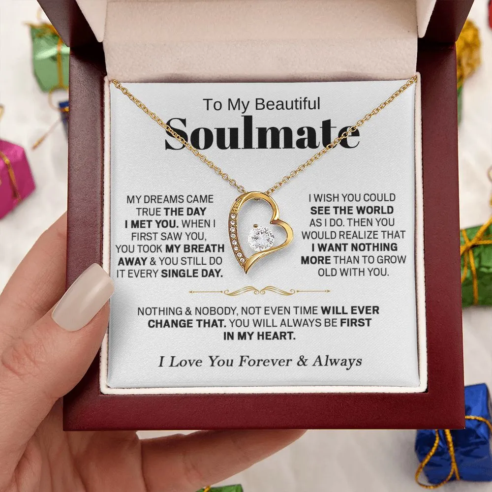 To My Beautiful Soulmate - Forever Love Necklace