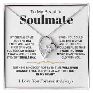 To My Beautiful Soulmate - Forever Love Necklace