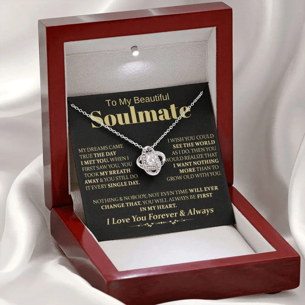 To My Beautiful Soulmate -  Love Knot Necklace