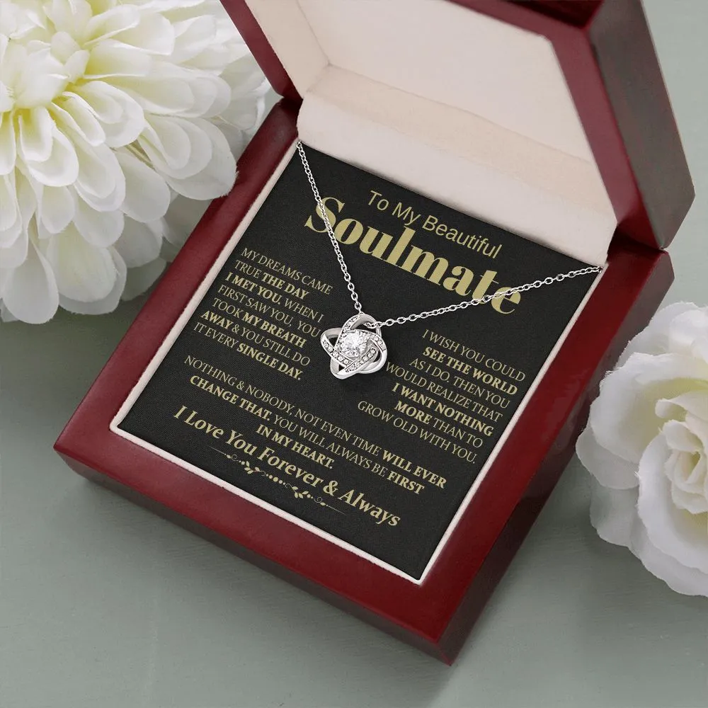 To My Beautiful Soulmate -  Love Knot Necklace