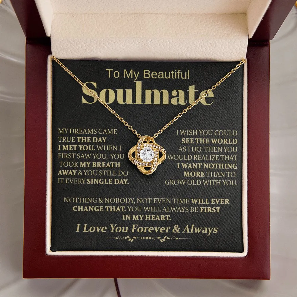To My Beautiful Soulmate -  Love Knot Necklace
