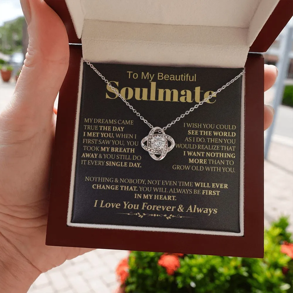 To My Beautiful Soulmate -  Love Knot Necklace