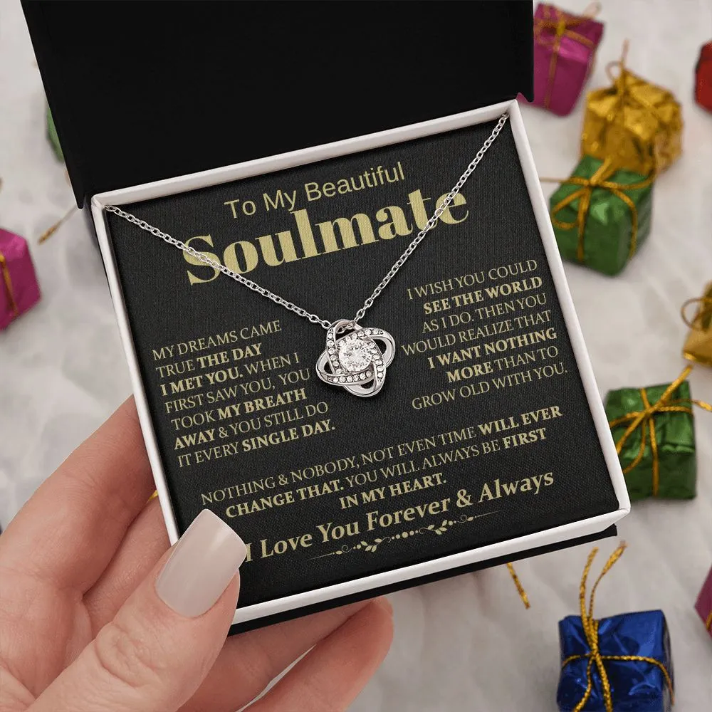 To My Beautiful Soulmate -  Love Knot Necklace