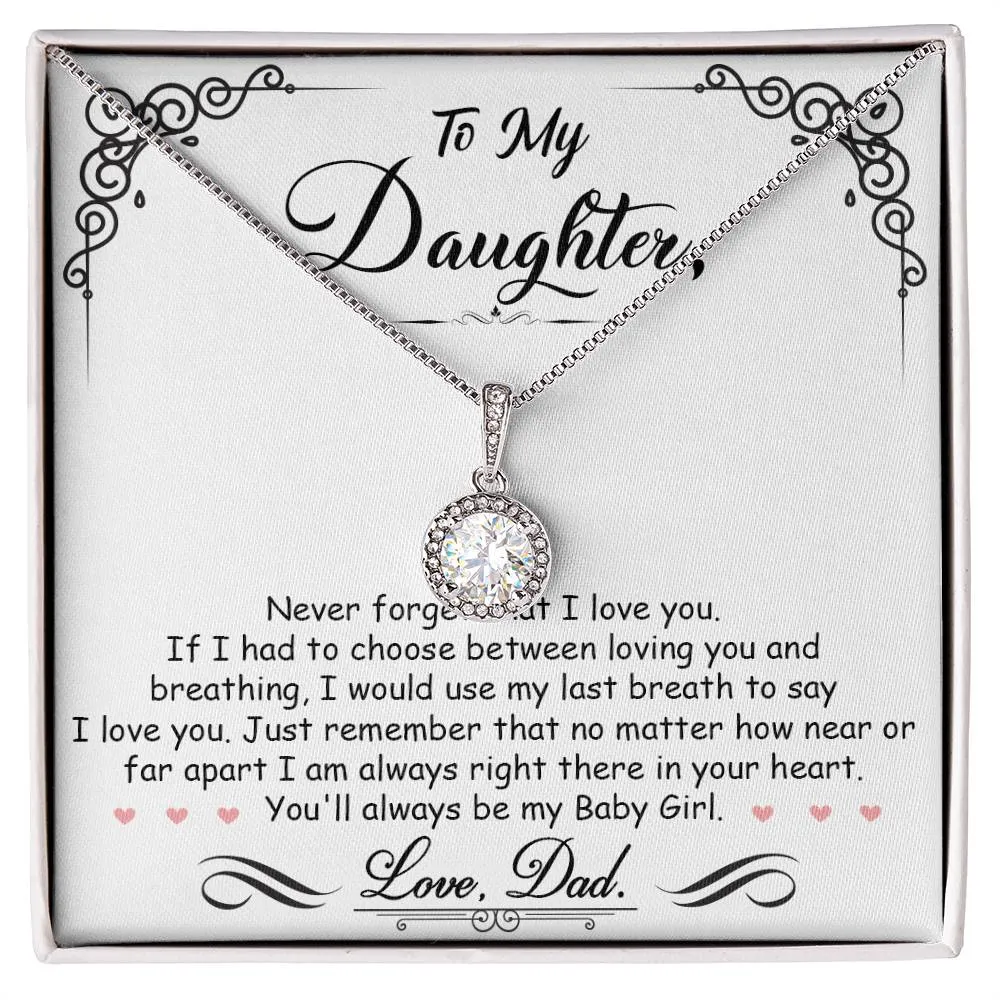 To My Daughter l Love Dad l Eternal Hope Necklace