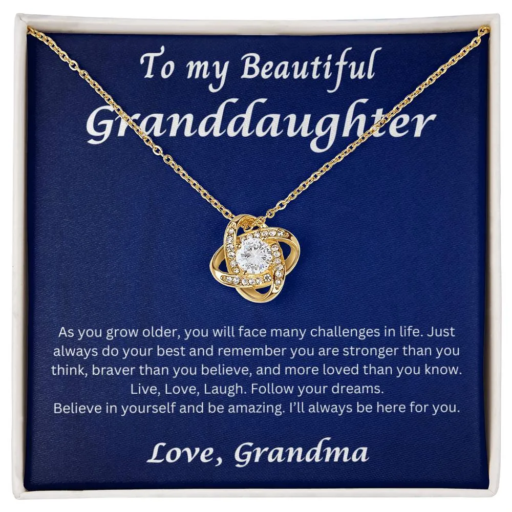 To My Granddaughter Love Grandma Necklace