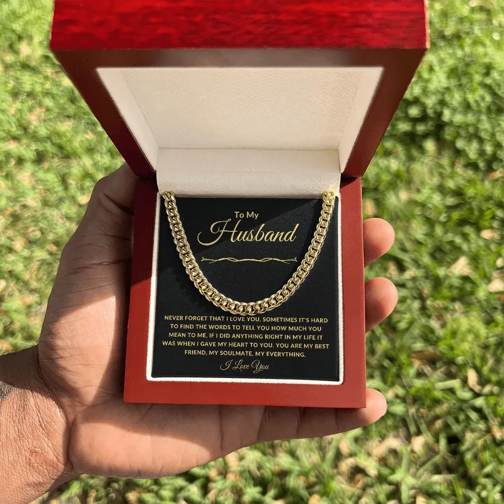 To My Husband Never Forget That I Love You Gold