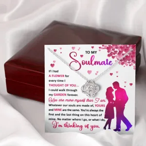 To My Soulmate Always The First And The Last Thing On This Heart - Love Knot Necklace