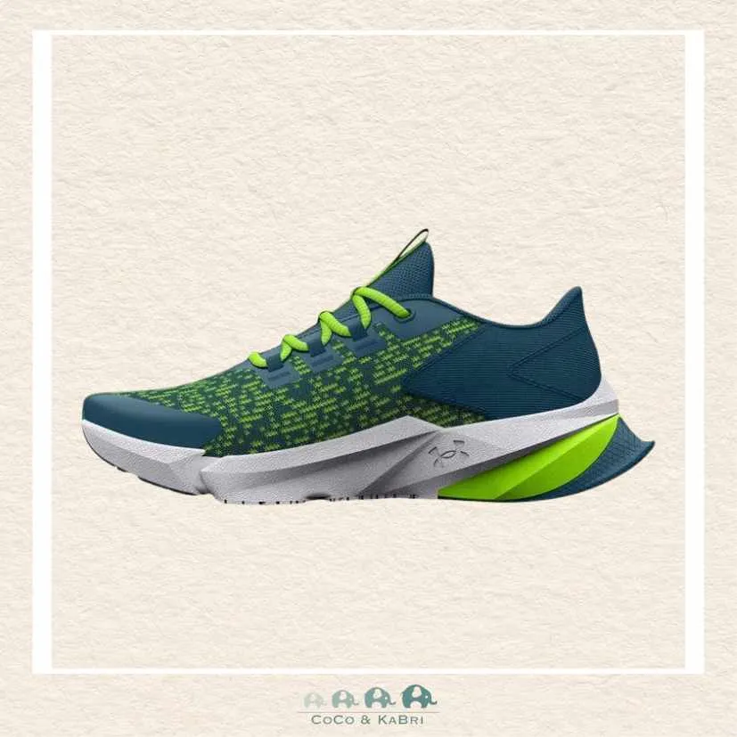 *Under Armour: Boys' Grade School Scramjet 5 Running Shoes - Static BlueGreen (Q2-71)