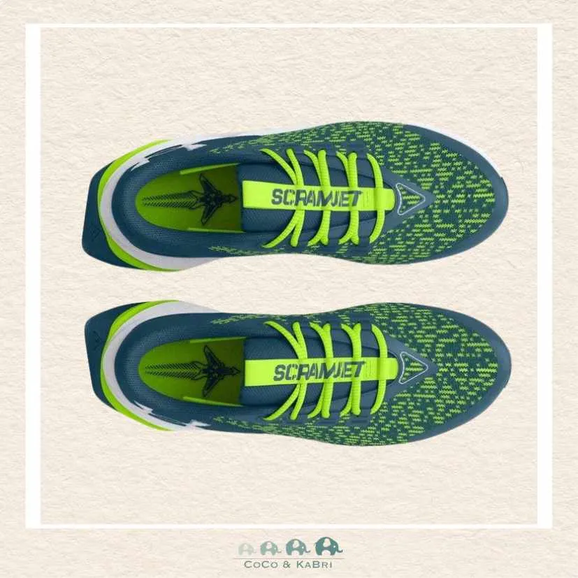 *Under Armour: Boys' Grade School Scramjet 5 Running Shoes - Static BlueGreen (Q2-71)